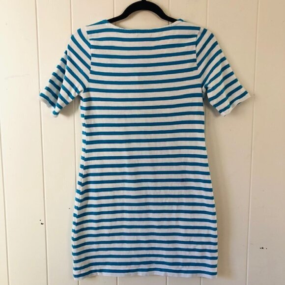 Gap Womens Dress Cotton Striped Mini with Lace-up Front Small - Picture 2 of 8